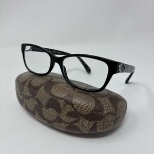 Coach HC6119 Eyeglasses Frames Black Cat Eye 53-16-140 Frames Only 5510 W/ Case